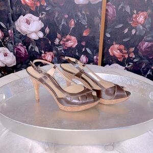 Marc Fisher Brown Leather Sandals